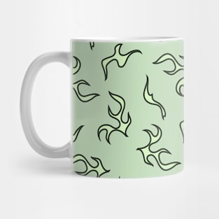 Green Flame Aesthetic Mug